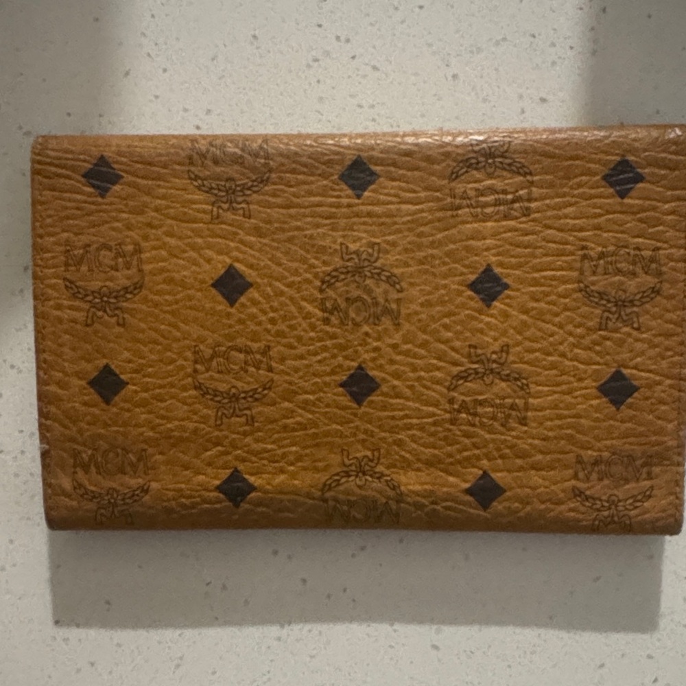 MCM Cognac Brown Logo Continental Clutch Wallet - Picture 2 of 3